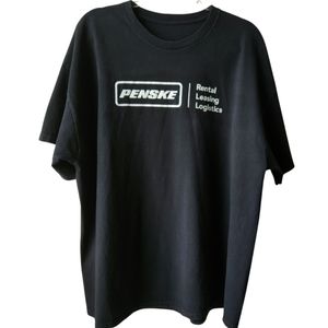 Penske Logo Black Workwear Tee Shirt, Size XXL